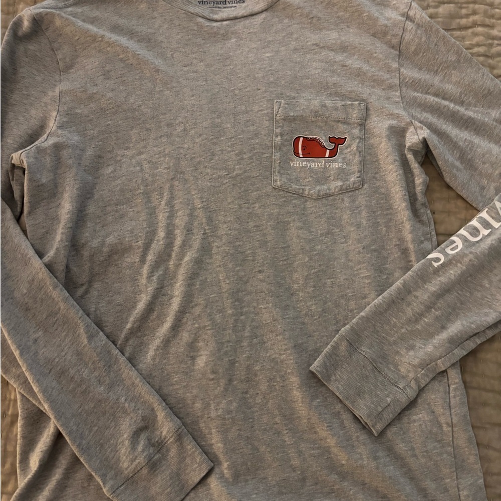 Vineyard Vines Heather Gray Long Sleeve Tee